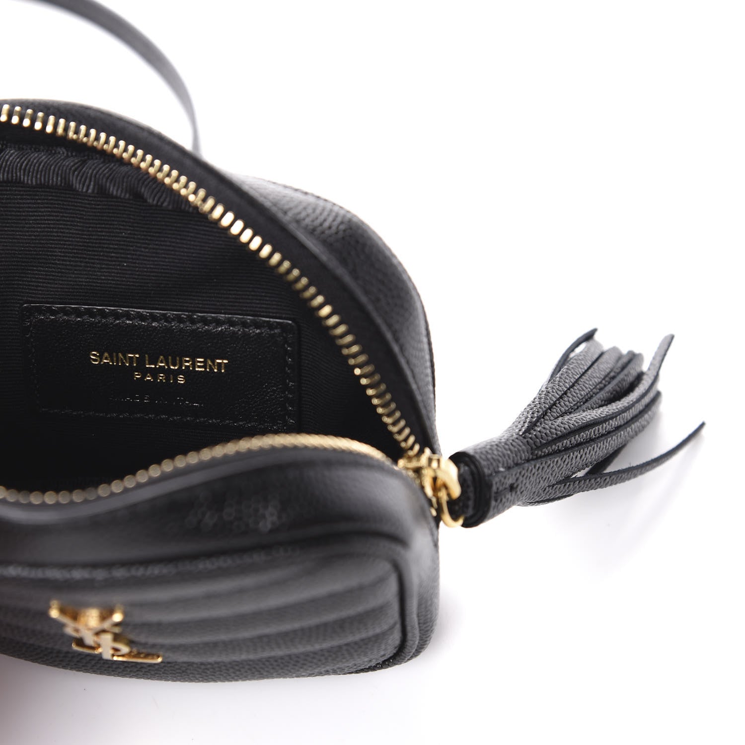 Saint Laurent Grain De Poudre Matelasse Monogram Baby Lou Camera Bag Black 6 of 12