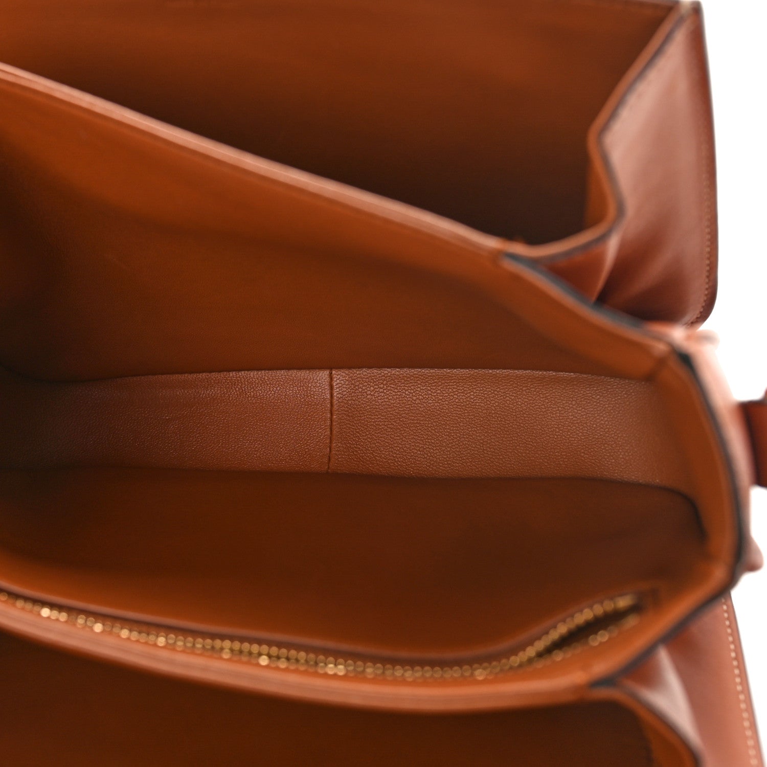 Celine Textile Natural Calfskin Classique Triomphe Khaki Tan 5 of 9