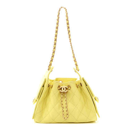 Chanel Caviar Quilted Mini Chanel 25 Handbag Light Yellow 1 of 11