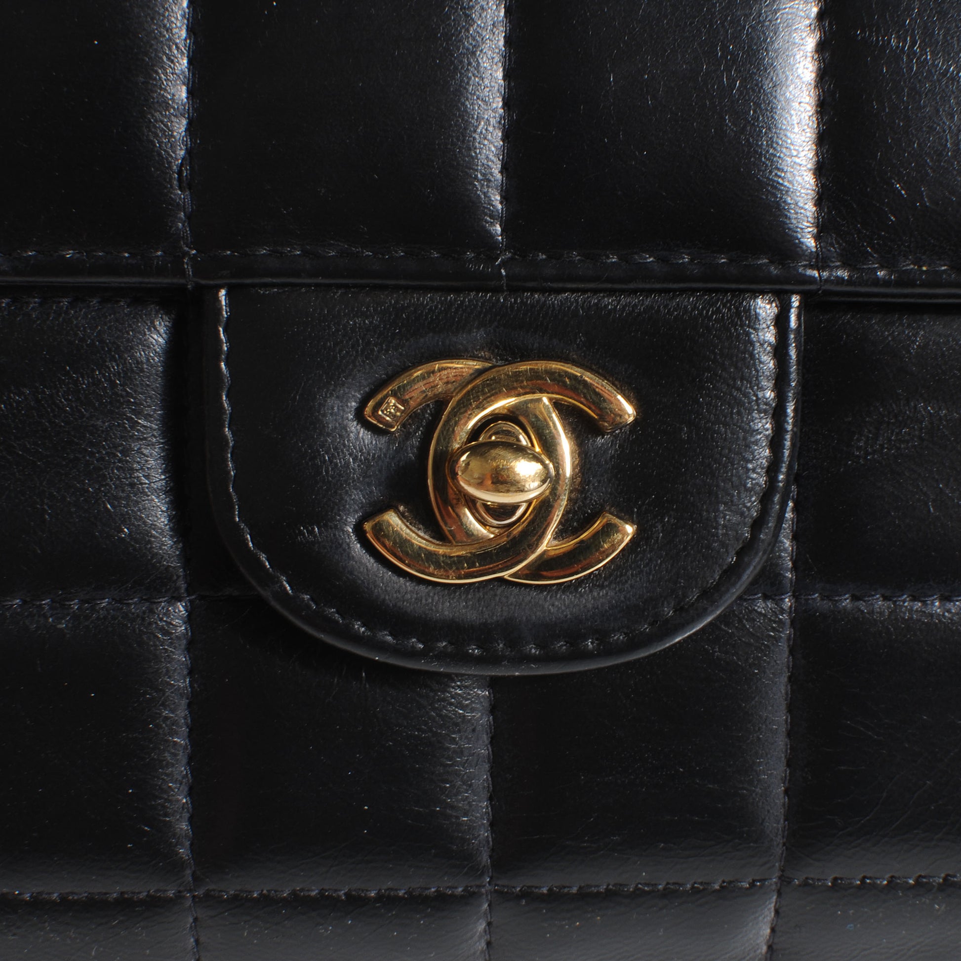 Chanel Lambskin East West Square Quilted Flap Black 6 of 10