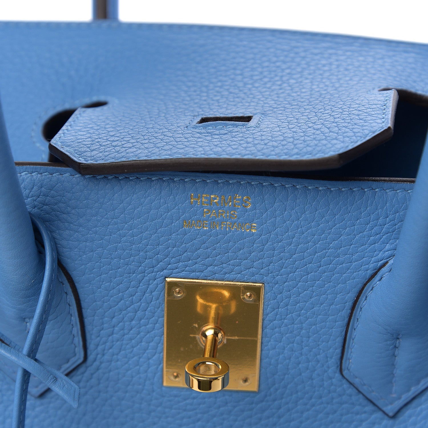 Hermes Taurillon Clemence Birkin 35 Bleu Paradis 5 of 9