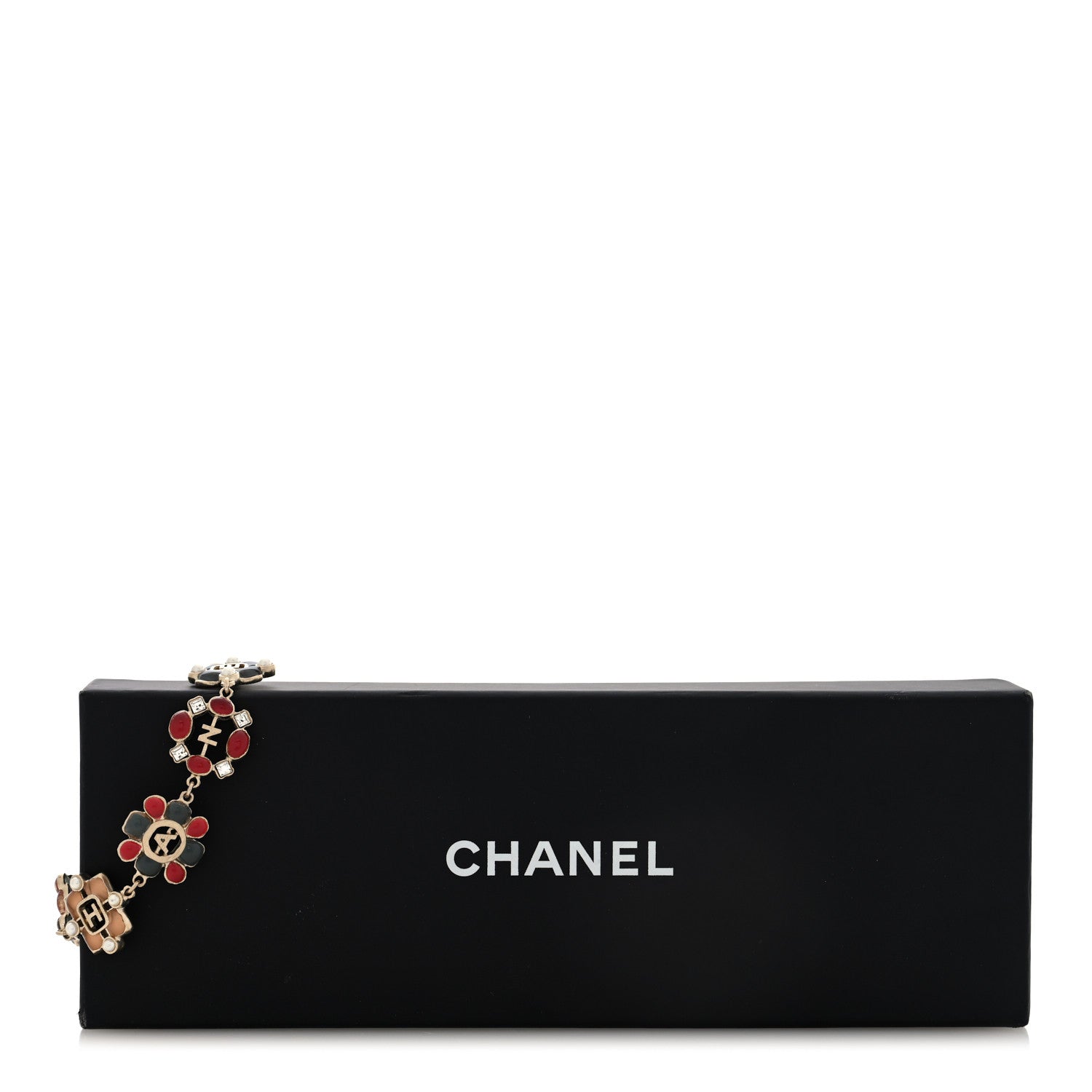 Chanel Resin Gripoix Poured Glass Pearl CC Bracelet Multicolor 5 of 5