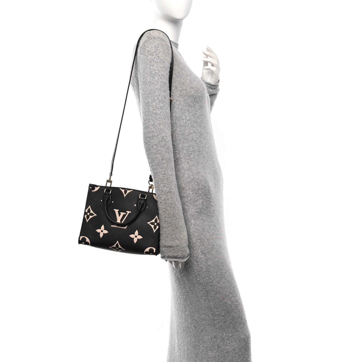 Louis Vuitton Empreinte Monogram Giant Onthego PM Black Beige 2 of 9