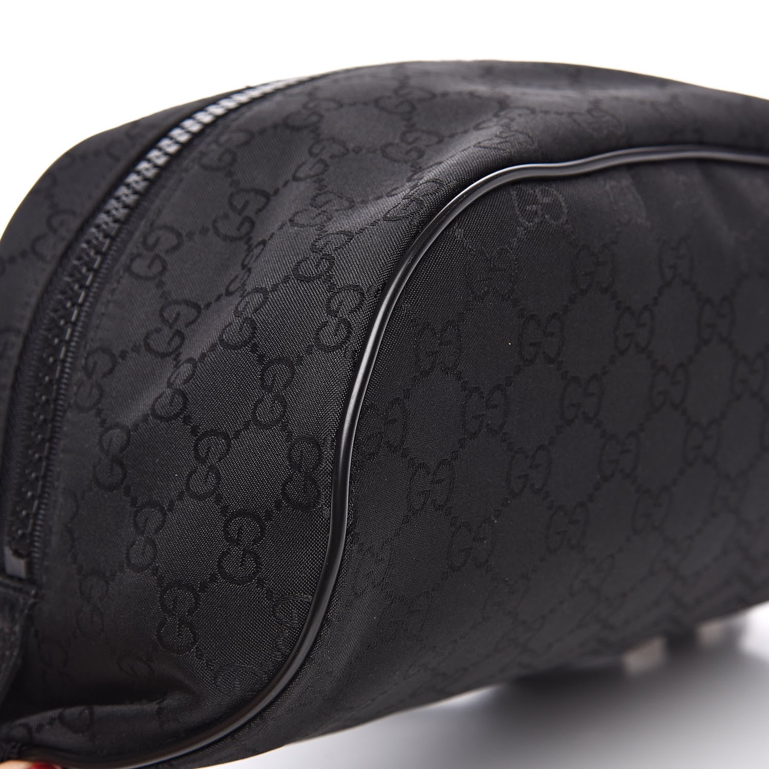 Gucci Nylon Monogram Fanny Pack Belt Bag Black 8 of 10