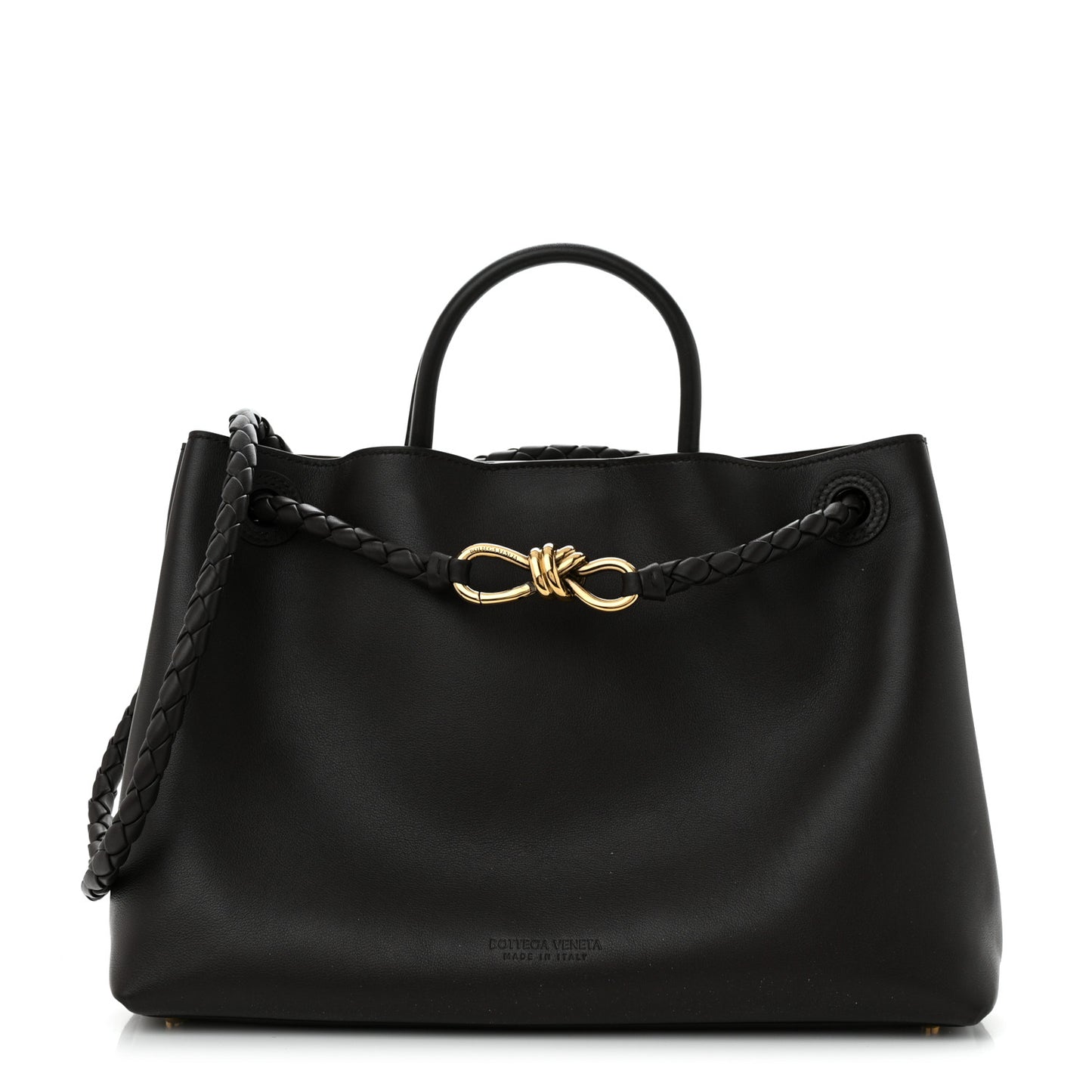 Silky Calfskin Medium Andiamo Shoulder Bag Fondant