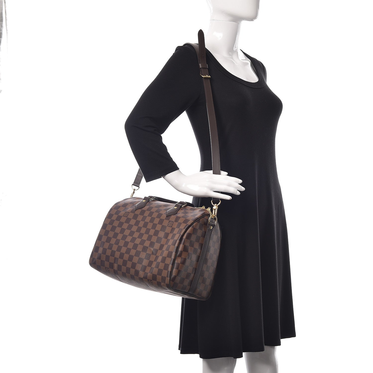 Louis Vuitton Damier Ebene Speedy Bandouliere 30 3 of 11
