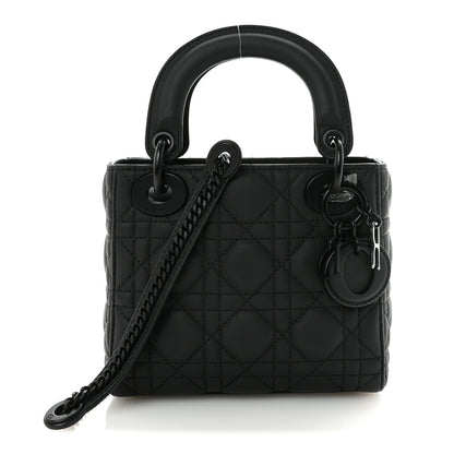 Christian Dior Ultra Matte Calfskin Cannage Mini Lady Dior Black 1 of 9