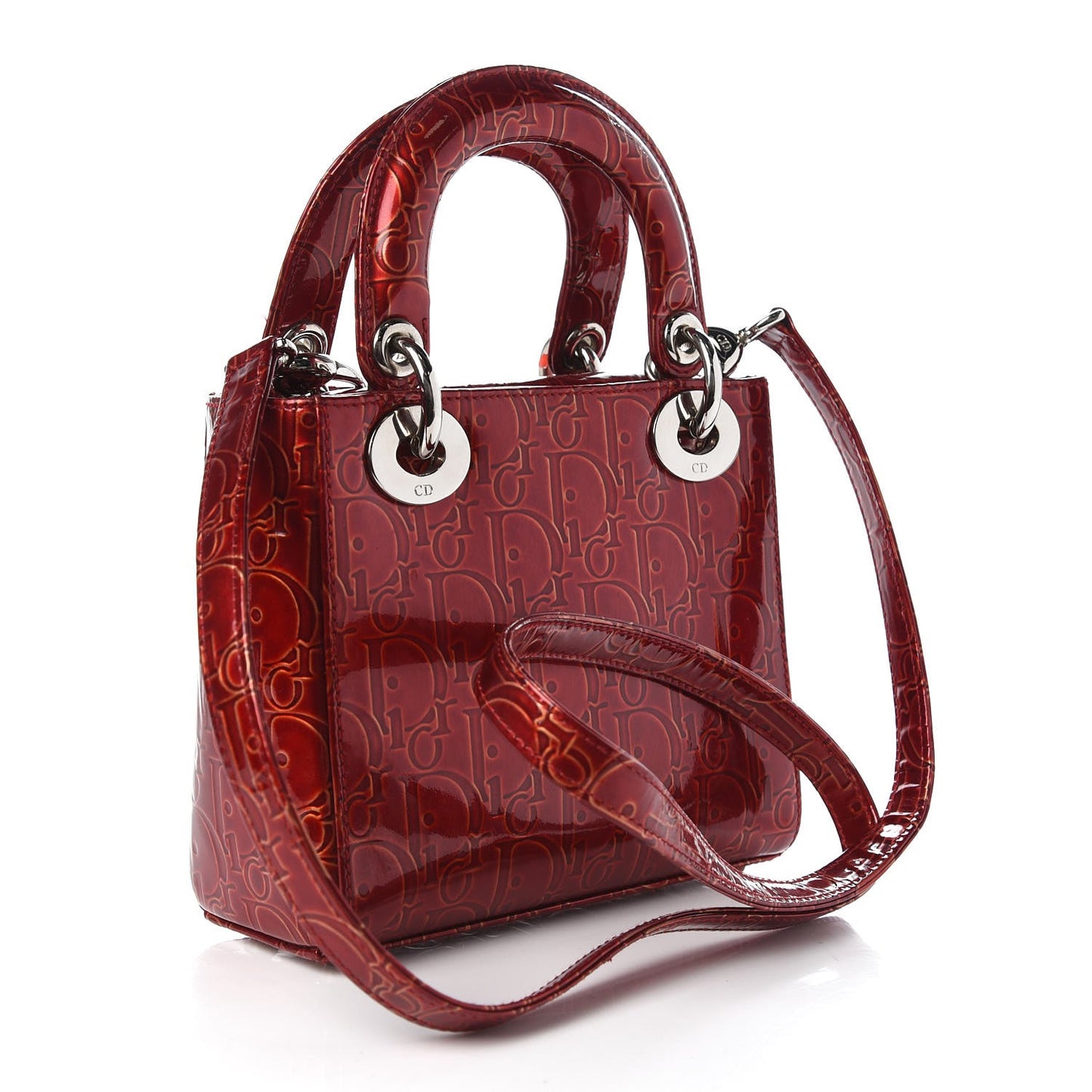 Patent Ultimate Mini Lady Dior Rouge