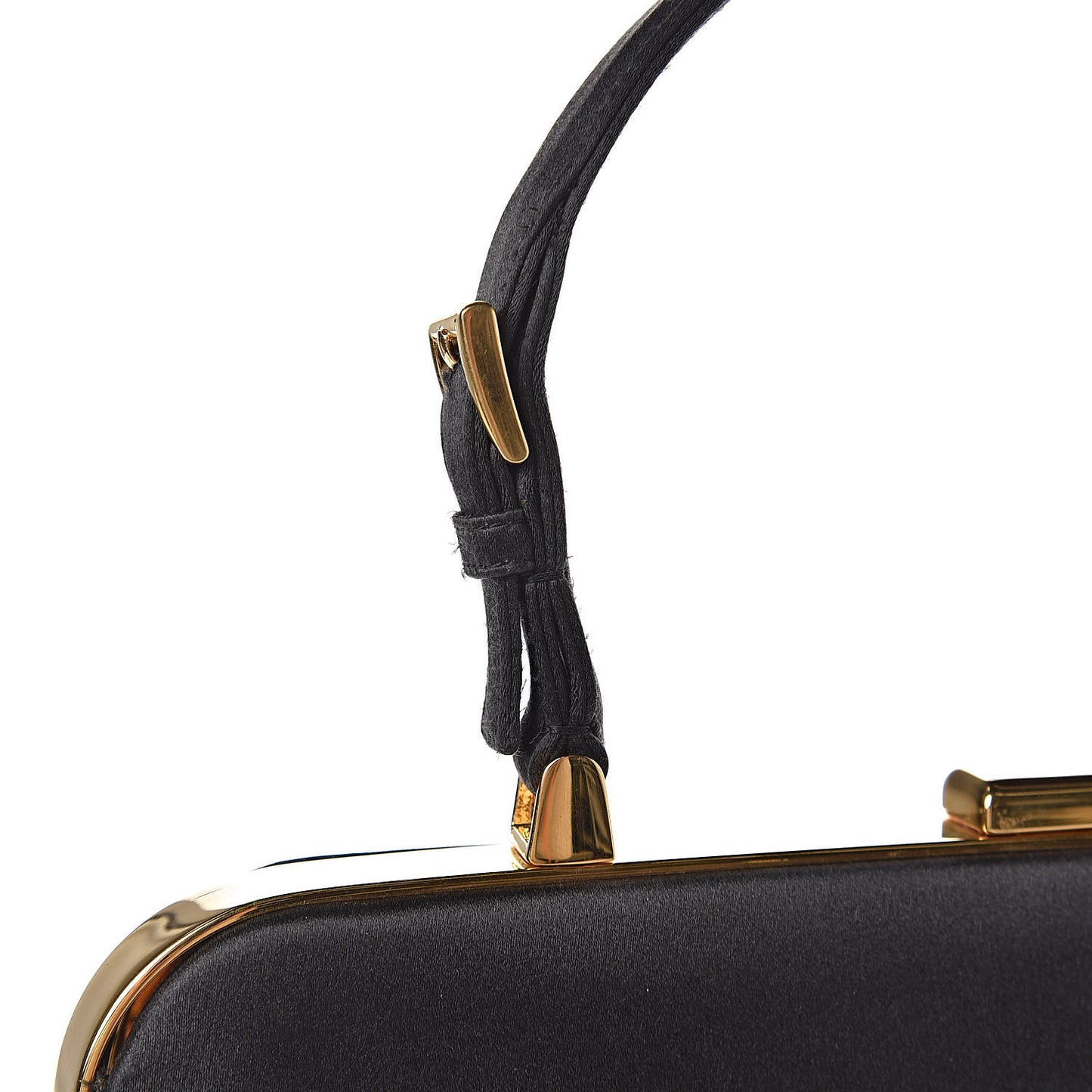 Satin Framed Bag Black
