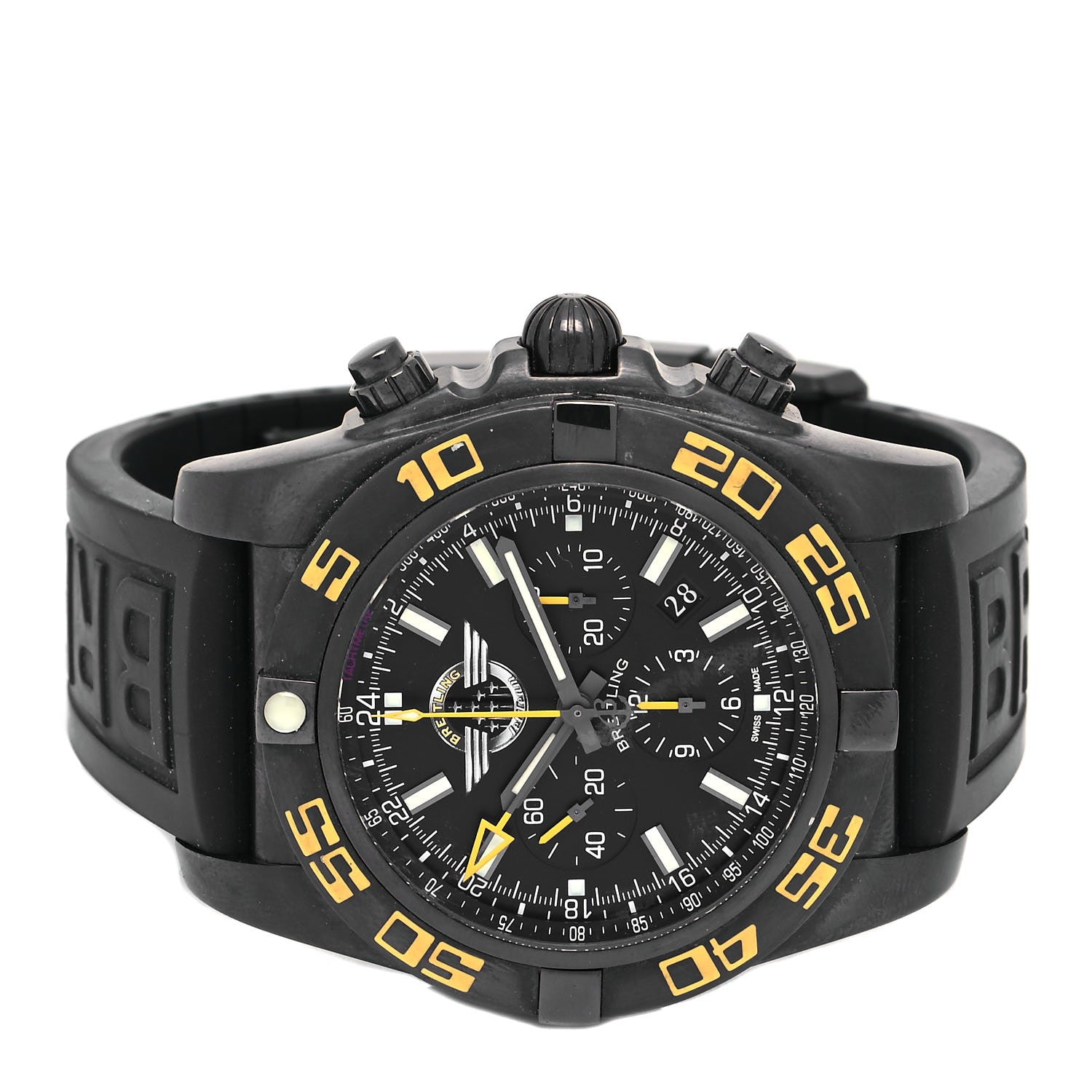 Breitling PVD Stainless Steel Rubber 46mm Jet Team American Tour Limited Edition Chronomat GMT Automatic Watch Black MB0410 2 of 4