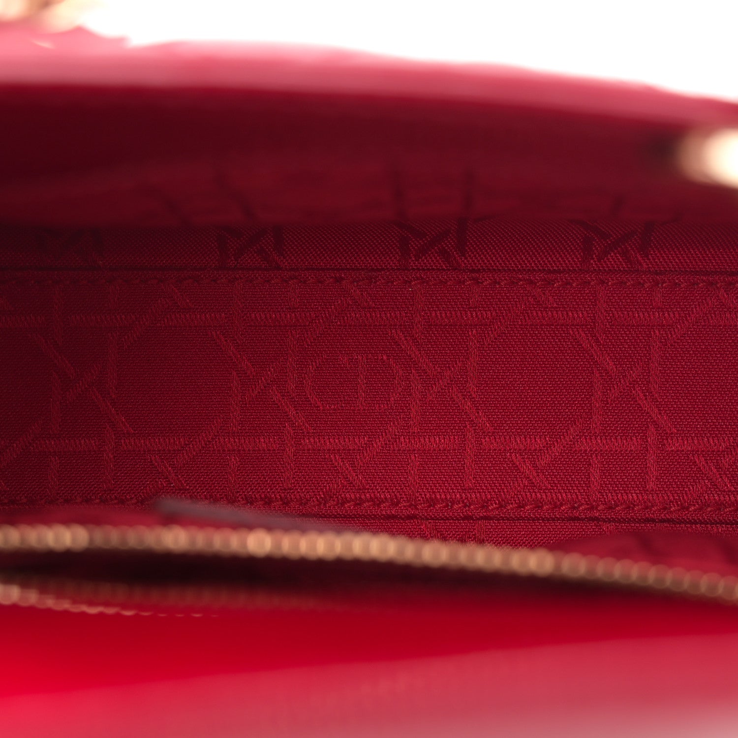 Christian Dior Patent Cannage Mini Lady Dior Red 5 of 11