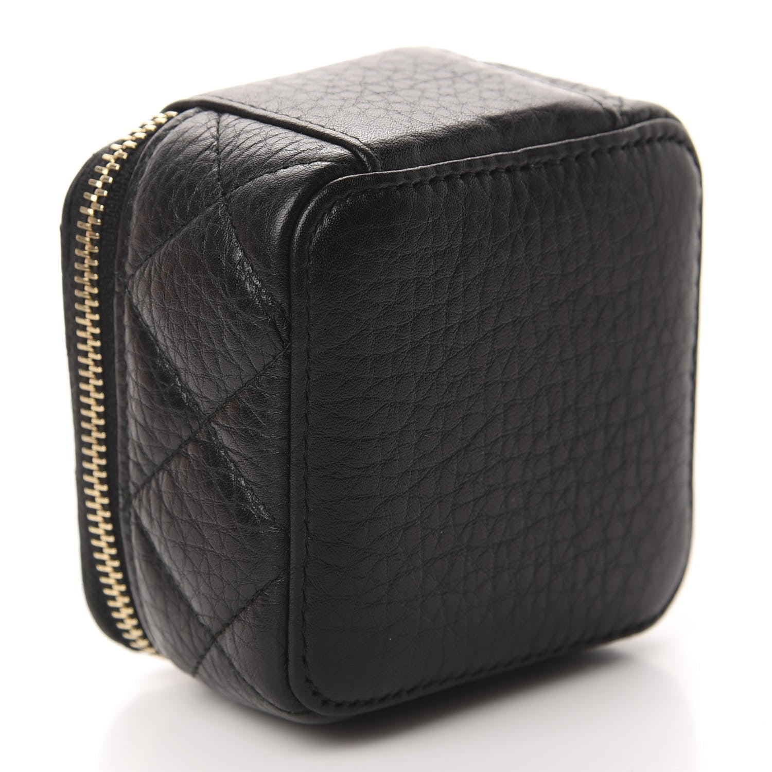 Chanel Calfskin Quilted Jewelry Travel Case Black 6 of 9
