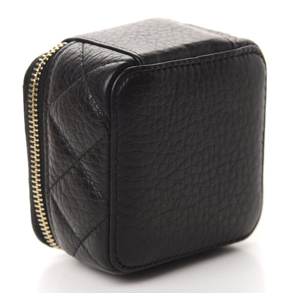 Chanel Calfskin Quilted Jewelry Travel Case Black 6 of 9