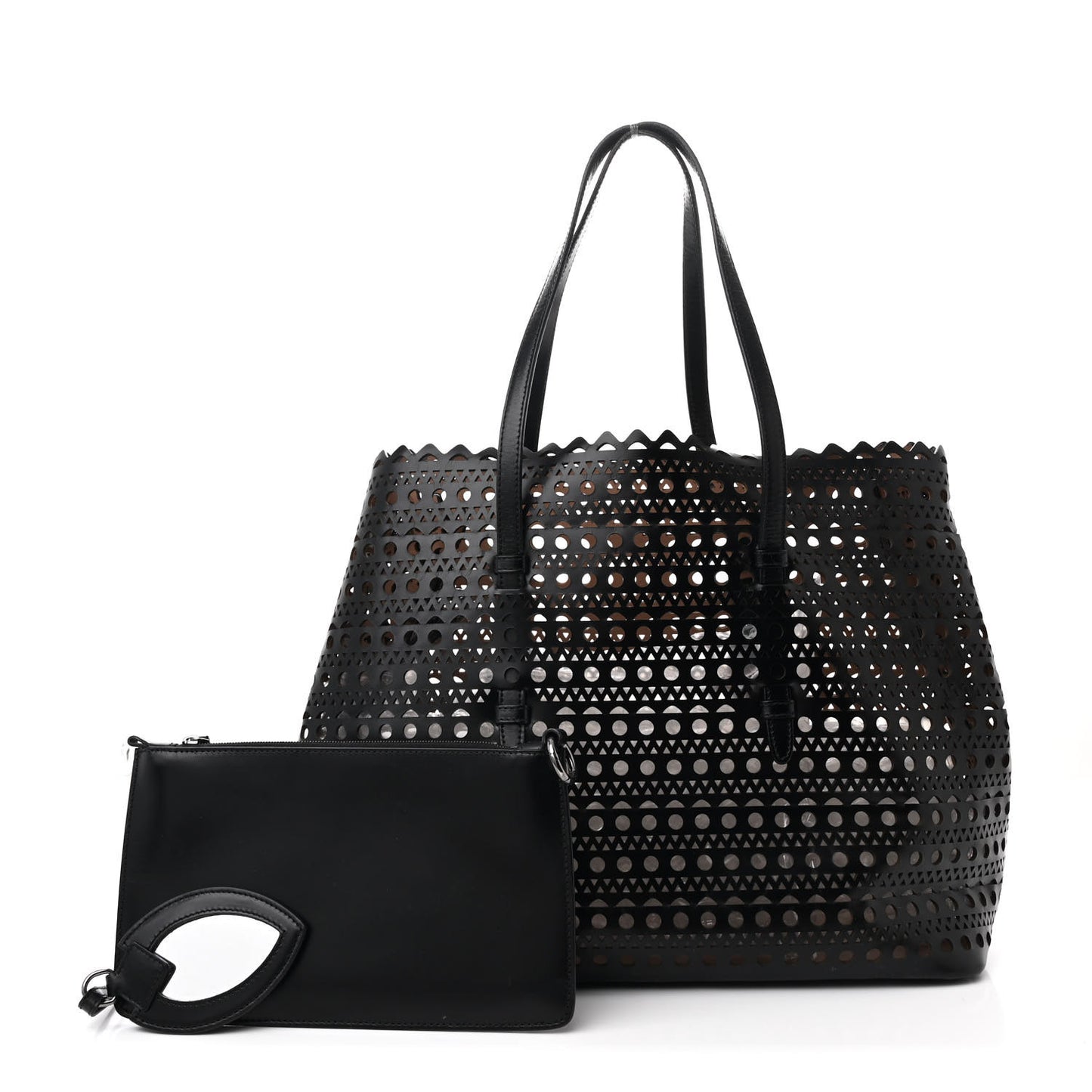 Lux Calfskin Vienne Large Mina Tote Black