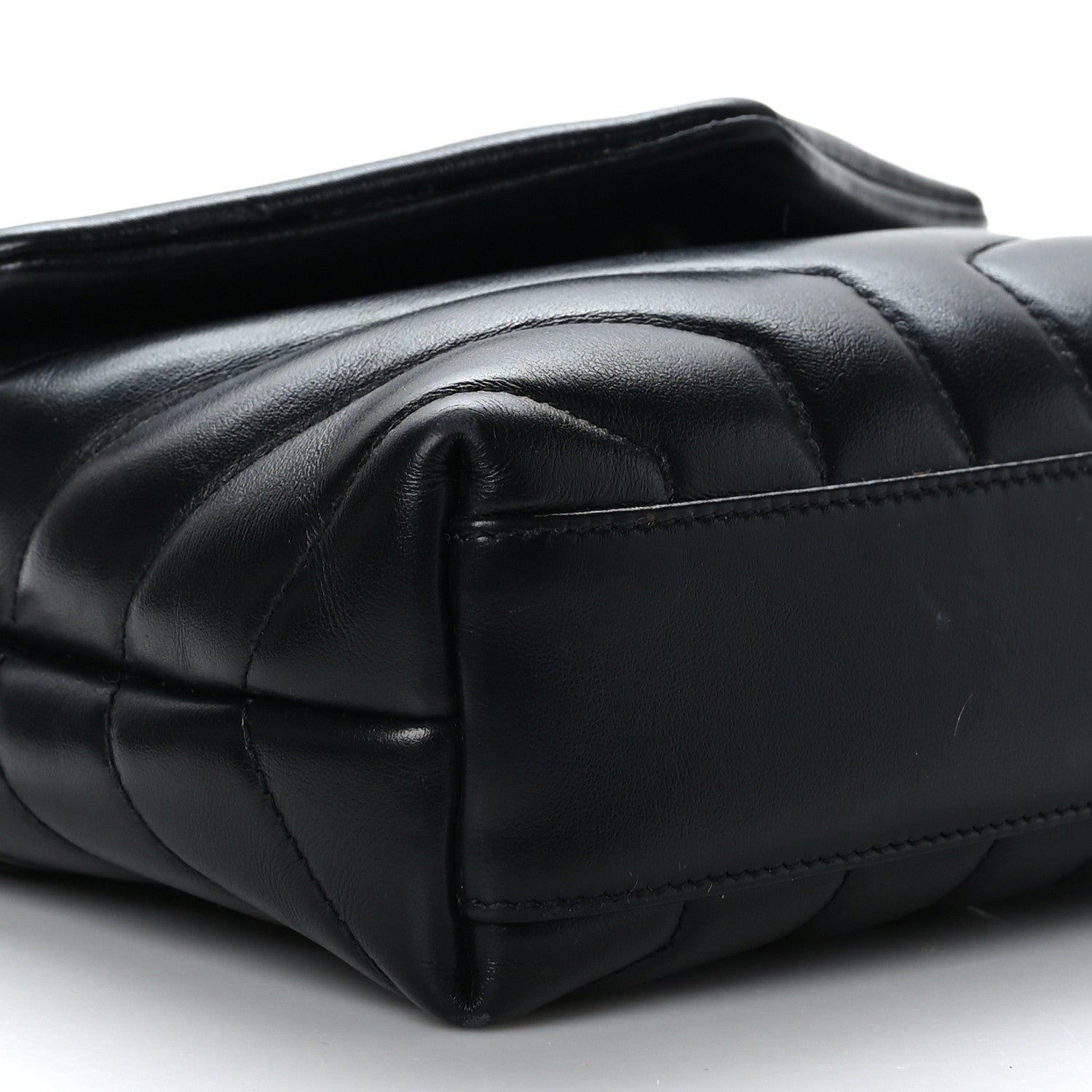 Saint Laurent Calfskin Y Quilted Monogram Toy Loulou Crossbody Bag Black 8 of 9