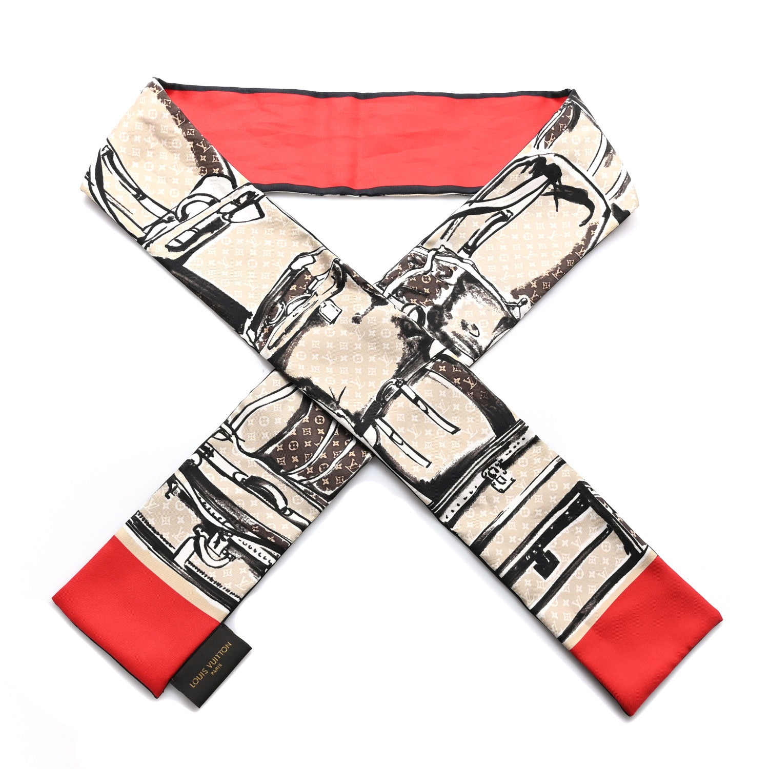 Louis Vuitton Silk Monogram Trunks Bandeau Brown 1 of 4