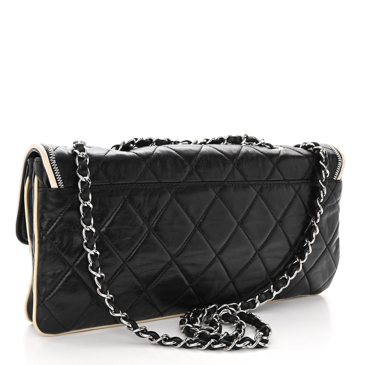 Lambskin East West Mademoiselle Flap Black