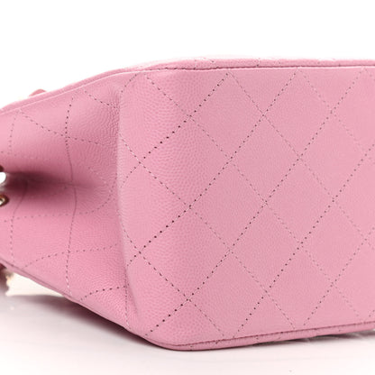 Chanel Caviar Quilted Mini Bucket Bag Pink 9 of 10