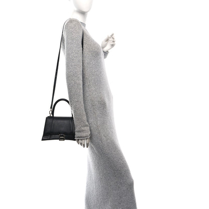 Balenciaga Grained Calfskin Small Hourglass Top Handle Bag Black 2 of 18