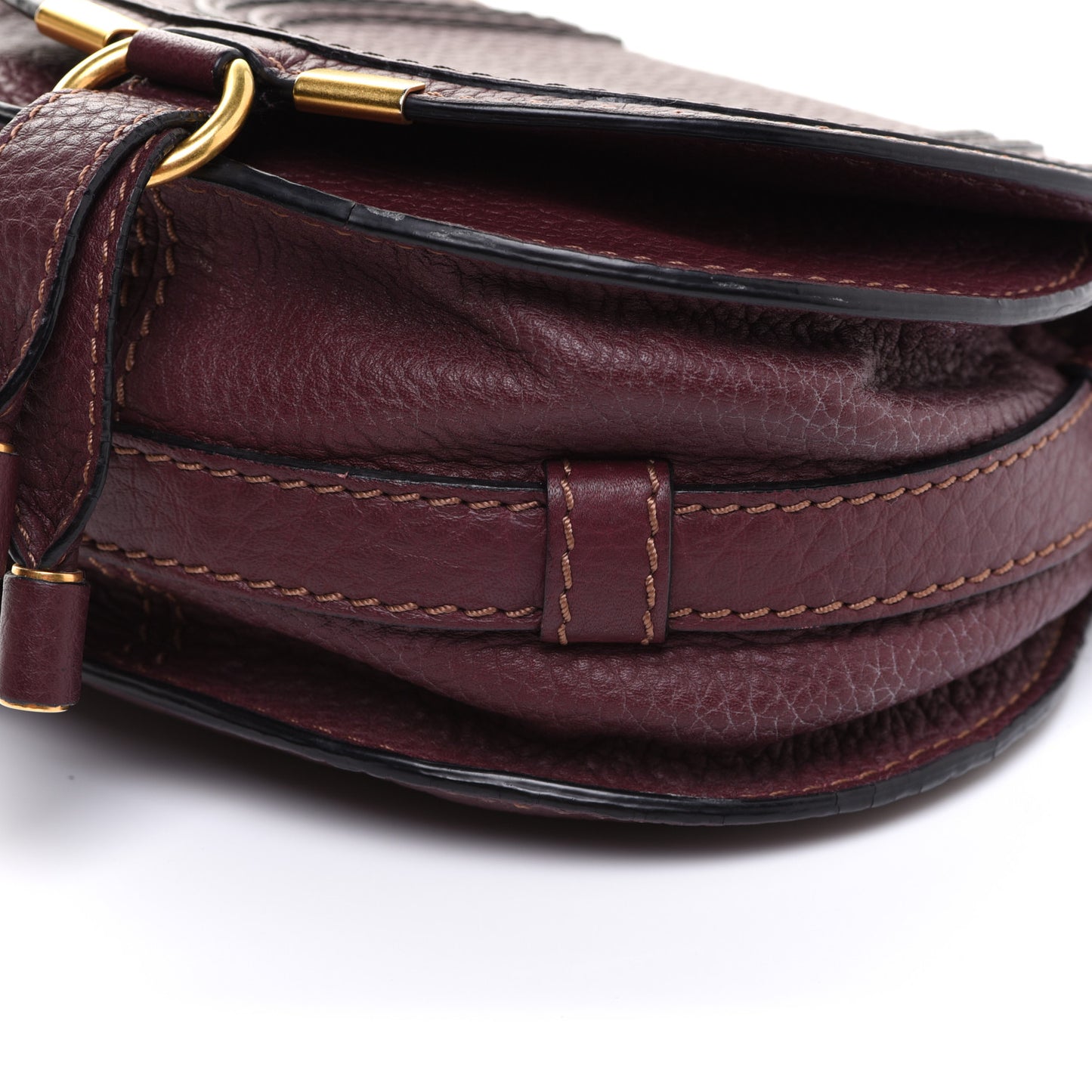 Calfskin Mini Marcie Round Crossbody Bag Wild Purple