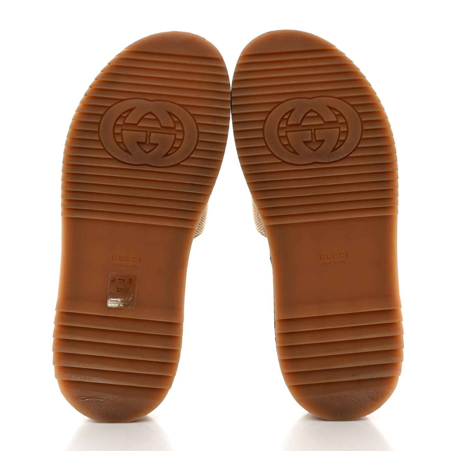 Gucci Monogram Maxi GG Angelina Platform 55mm Slide Sandals 40 Camel Ebony 5 of 10