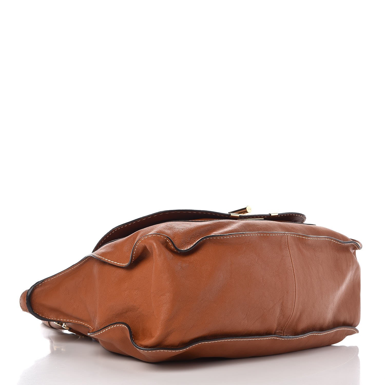 Chloe Sheepskin Large Marcie Lock Satchel Armagnac 4 of 11