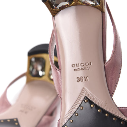 Gucci Eel Arielle Round Toe Pumps 36.5 Rose Bud 9 of 11