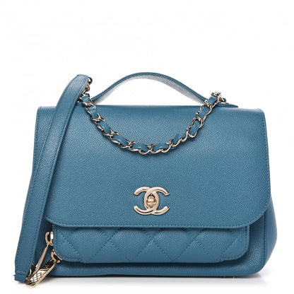 Chanel Caviar Quilted Medium Business Affinity Flap Blue 1 of 10