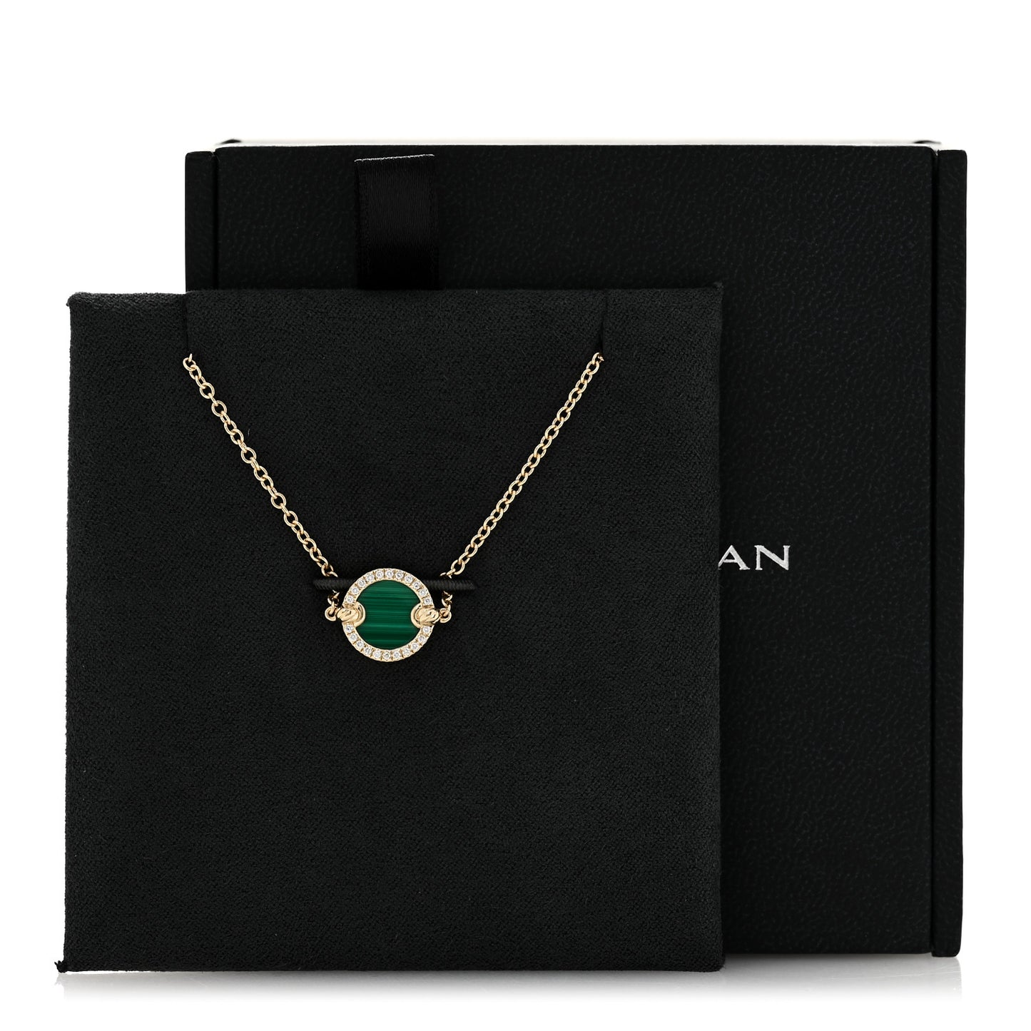 18K Yellow Gold Diamond Malachite Petite Elements Bracelet