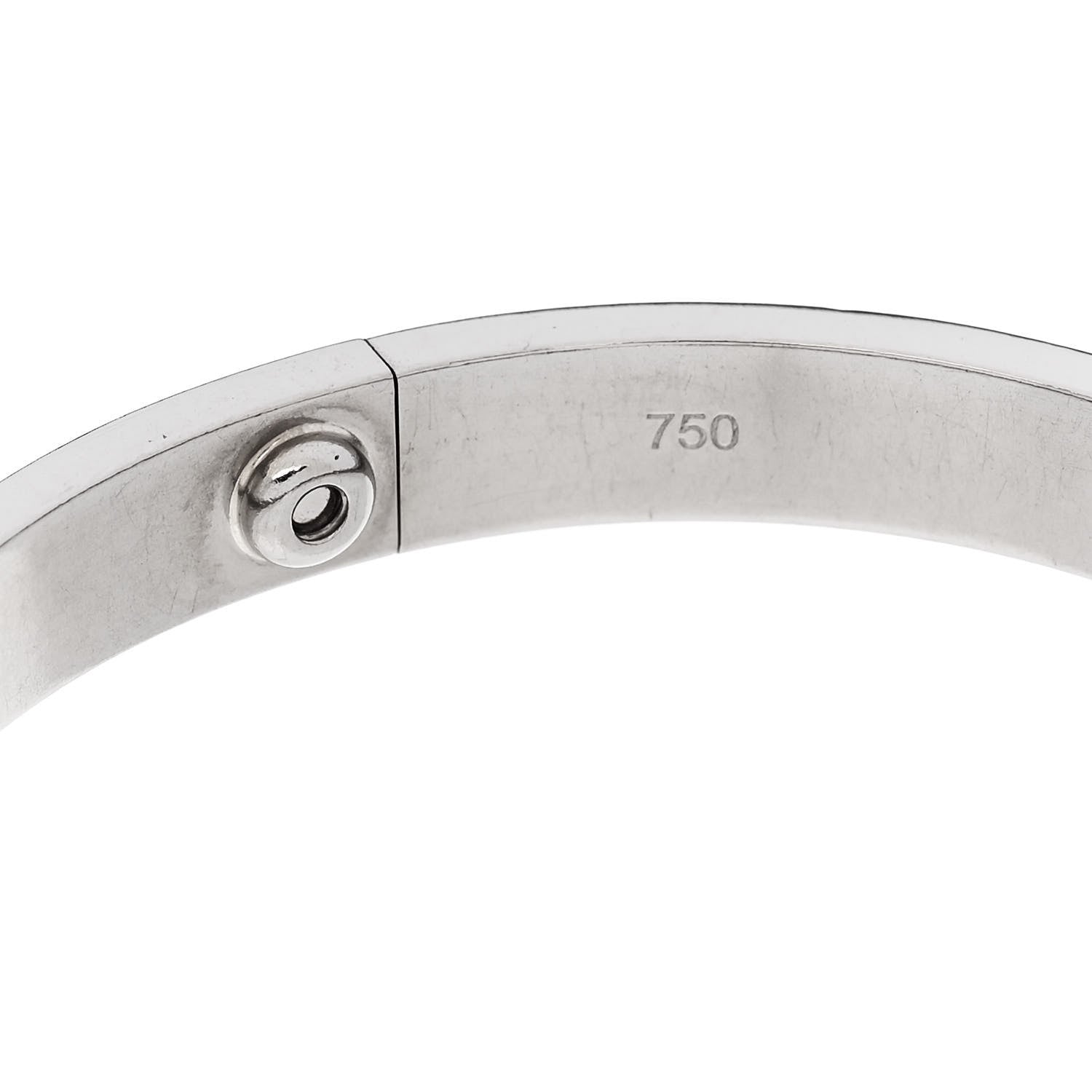 Cartier 18K White Gold LOVE Bracelet 17 7 of 9