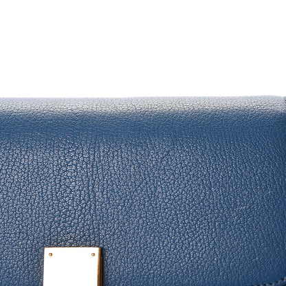 Celine Goatskin Medium Classic Box Flap Bag Deepsea 13 of 15