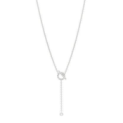 Hermes 18K White Gold Diamond Finesse Lariat Necklace 1 of 5