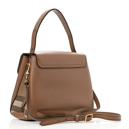 Burberry Derby Calfskin House Check Small Camberley Dark Sand 2 of 9