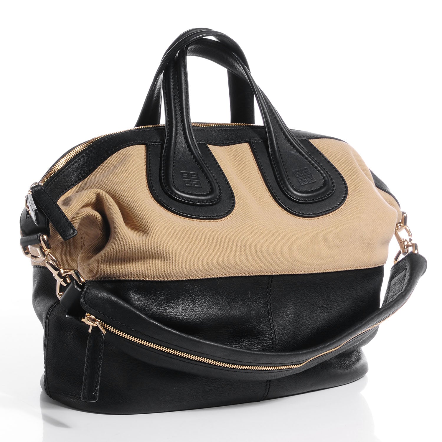 Givenchy Canvas Calfskin Medium Nightingale Beige Black 3 of 11
