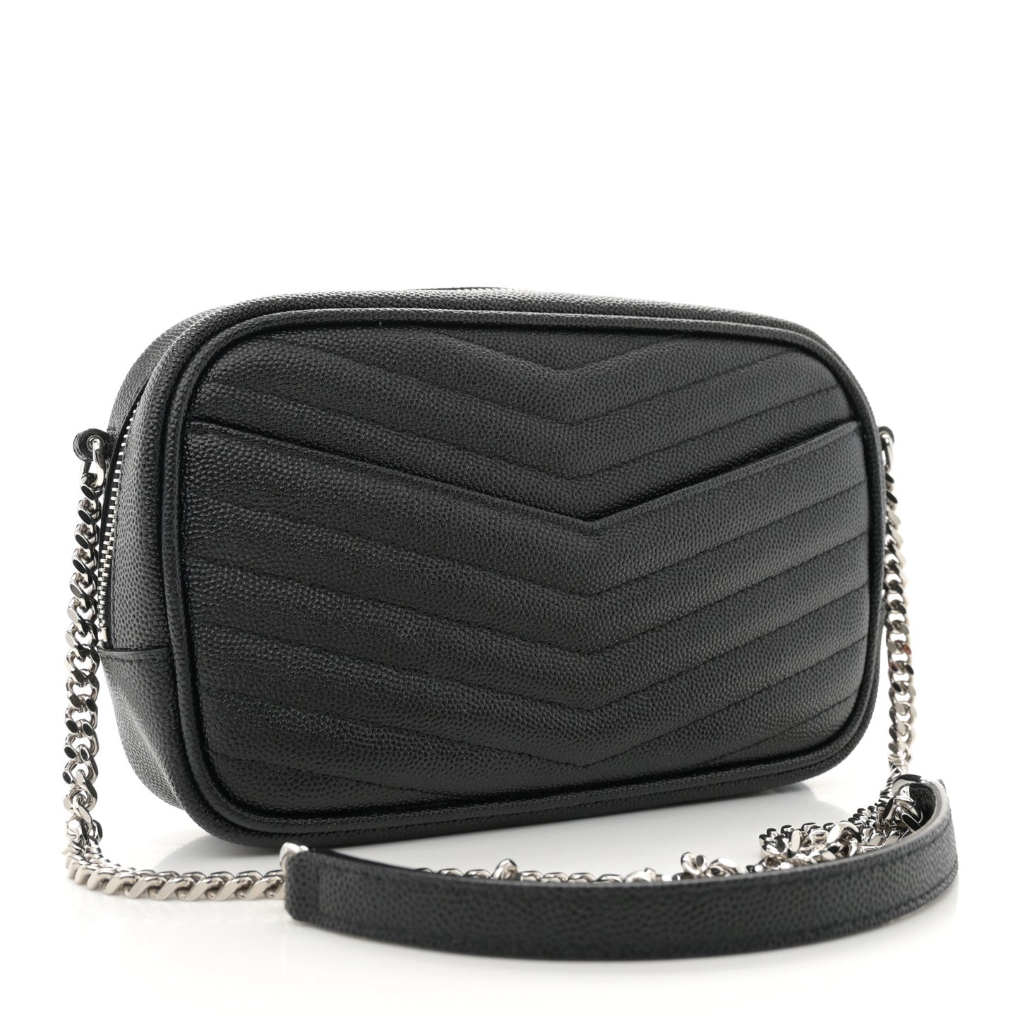 Grain De Poudre Matelasse Monogram Mini Lou Camera Bag Black