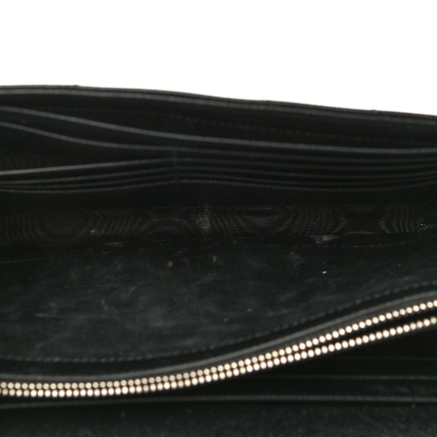 Grain De Poudre Matelasse Chevron Monogram Chain Wallet Black