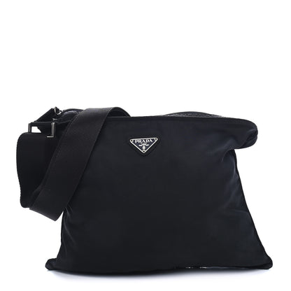 Prada Nylon Vela Flat Messenger Bag Black 1 of 9