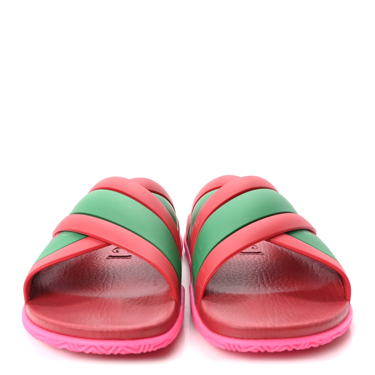 Rubber Web Womens Criss Cross Slide Sandals 36 Coral New Shamarock
