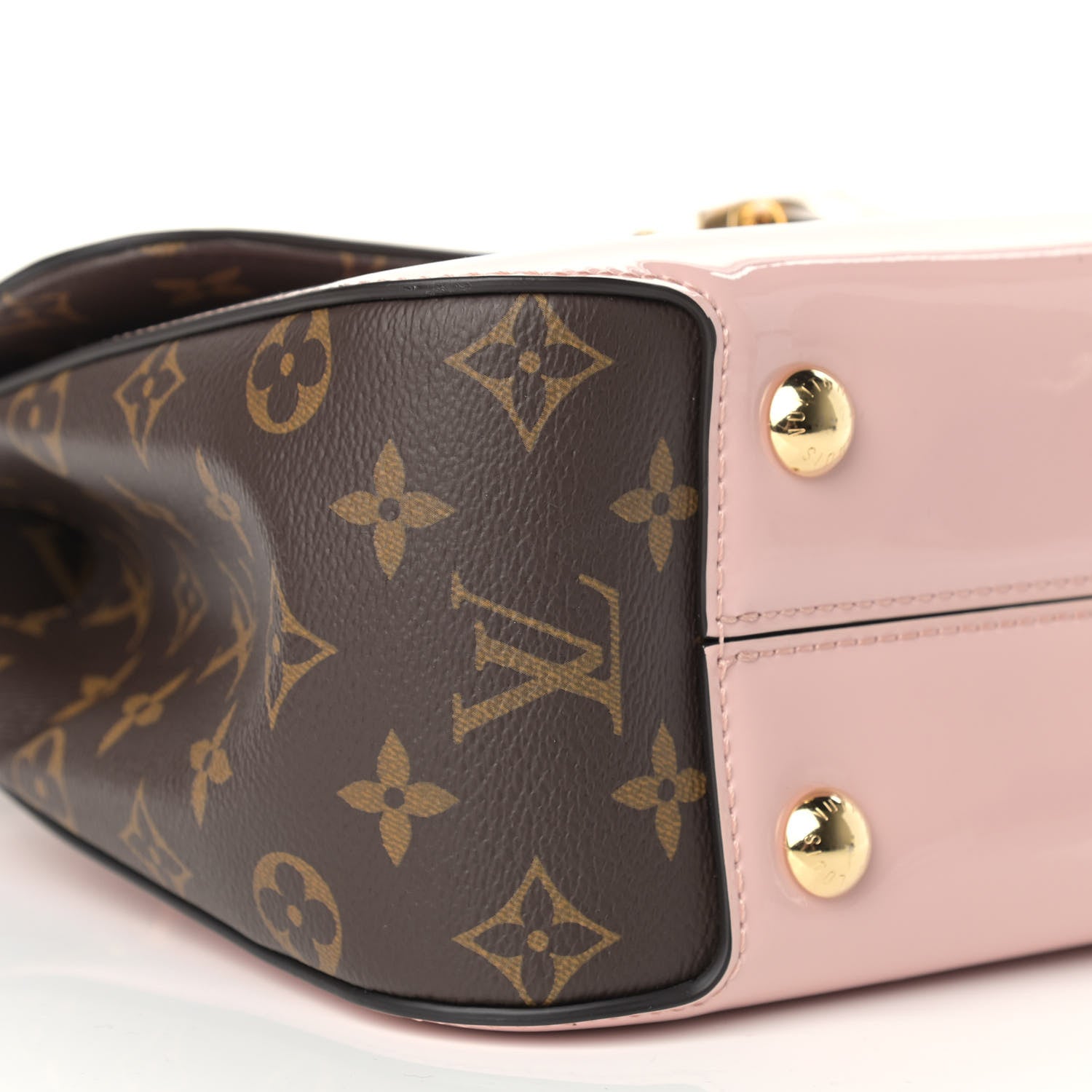 Louis Vuitton Patent Calfskin Monogram Cherrywood PM Rose Ballerine 8 of 10