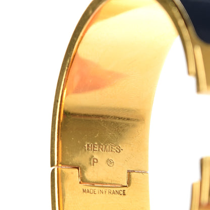 Hermes Enamel Wide Clic Clac H Bracelet PM Bleu Nuit 4 of 6