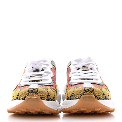 Gucci Monogram Multicolor Demetra Womens Rhyton Sneakers 36 Yellow Blue Great White Tabasco 2 of 10