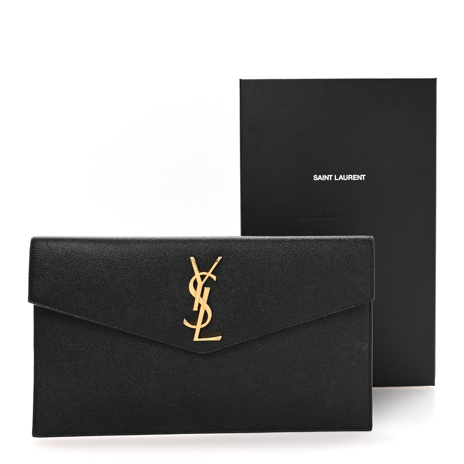 Saint Laurent Grain De Poudre Uptown Pouch Black 8 of 8