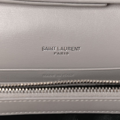 Saint Laurent Smooth Calfskin Sulpice Monogram Chain Wallet Granite 6 of 11