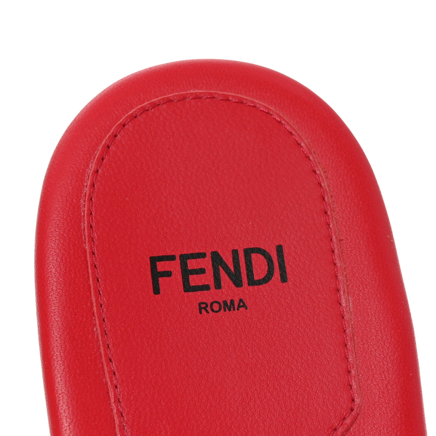 Fendi Vitello Cuoio Baguette Flat Slide Sandals 38.5 Pink Dalia 5 of 7