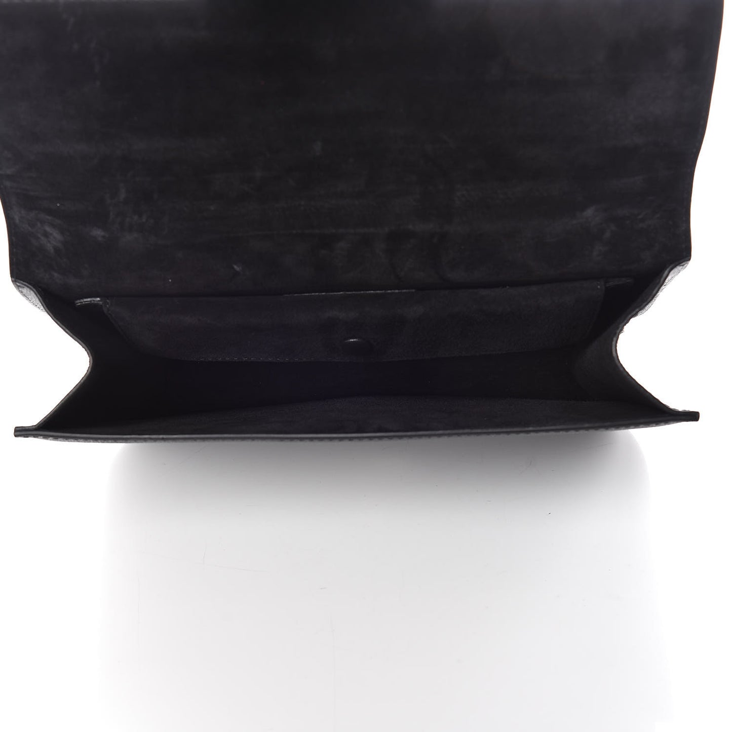 Grained Calfskin Medium Insignia Flap Black