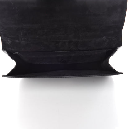 Alexander McQueen Grained Calfskin Medium Insignia Flap Black 5 of 10