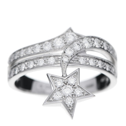 Chanel 18K White Gold Diamond Etolie Filante Ring 51 5.75 1 of 8