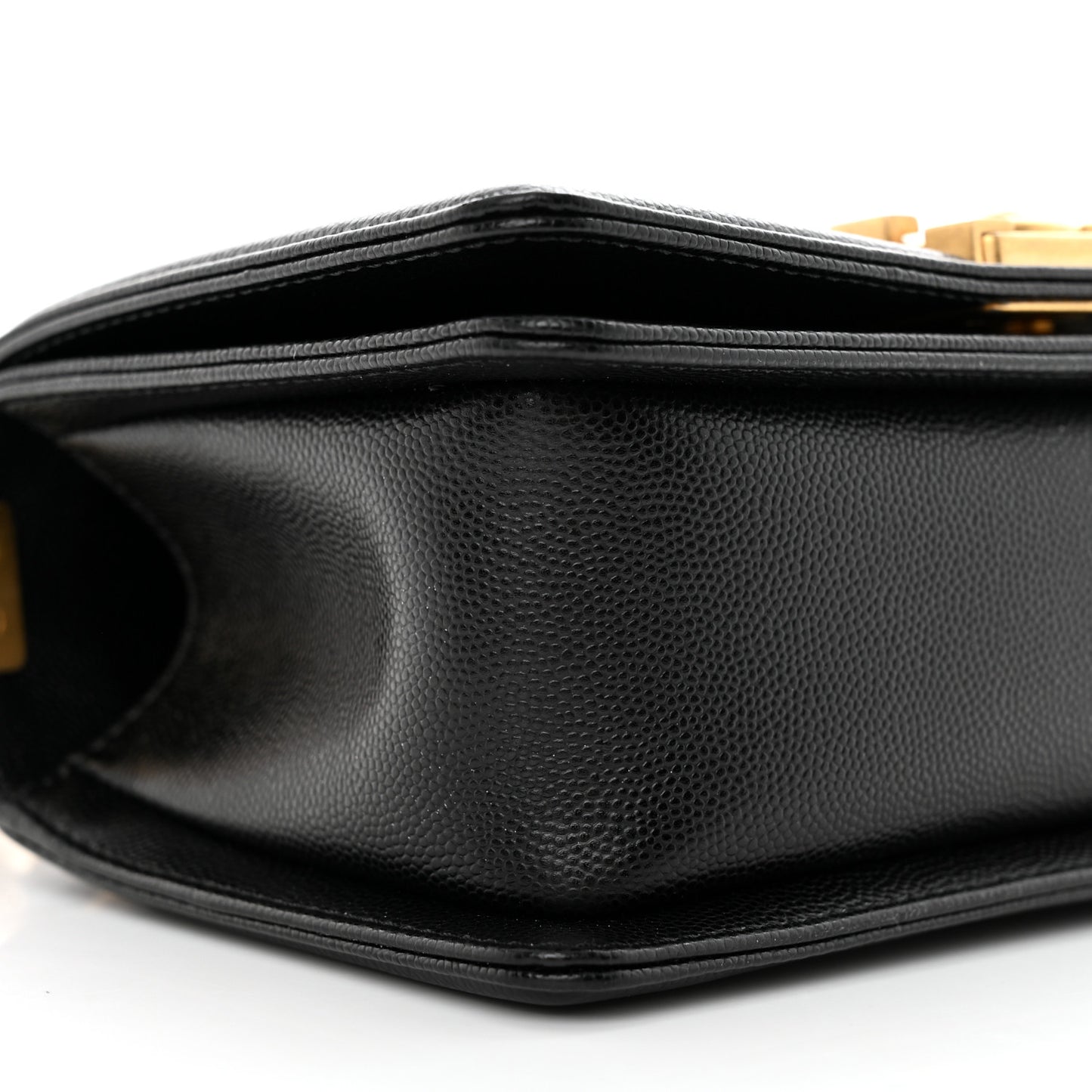 Caviar Quilted Small Boy Flap Black