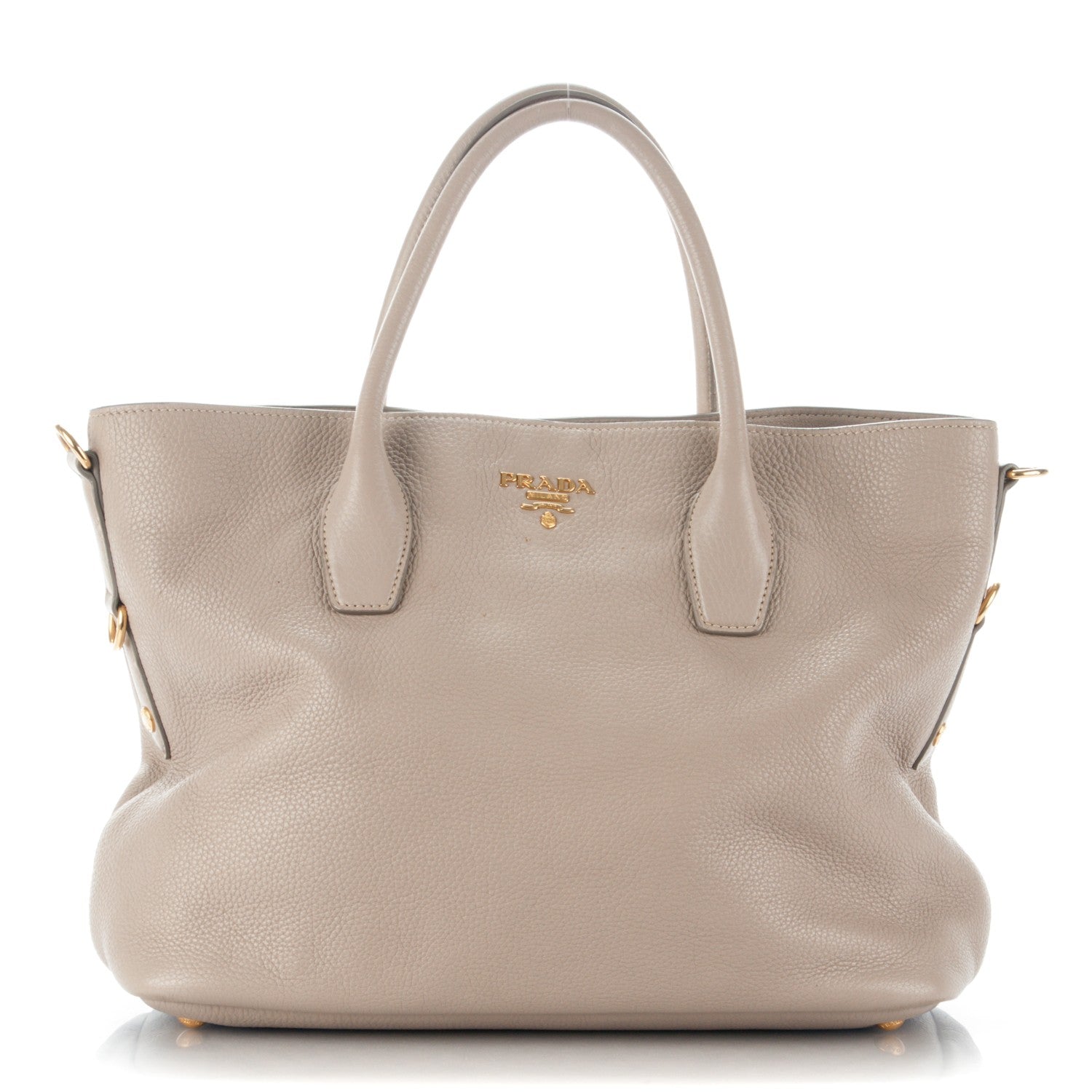 Prada Vitello Daino Shopping Tote Pomice 1 of 7