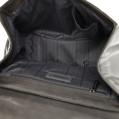 Chanel Glazed Calfskin Mademoiselle Lock Kelly Flap Bag Grey 7 of 11